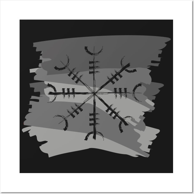 Viking Norse Mythology Warrior Compass Wall Art by vikki182@hotmail.co.uk